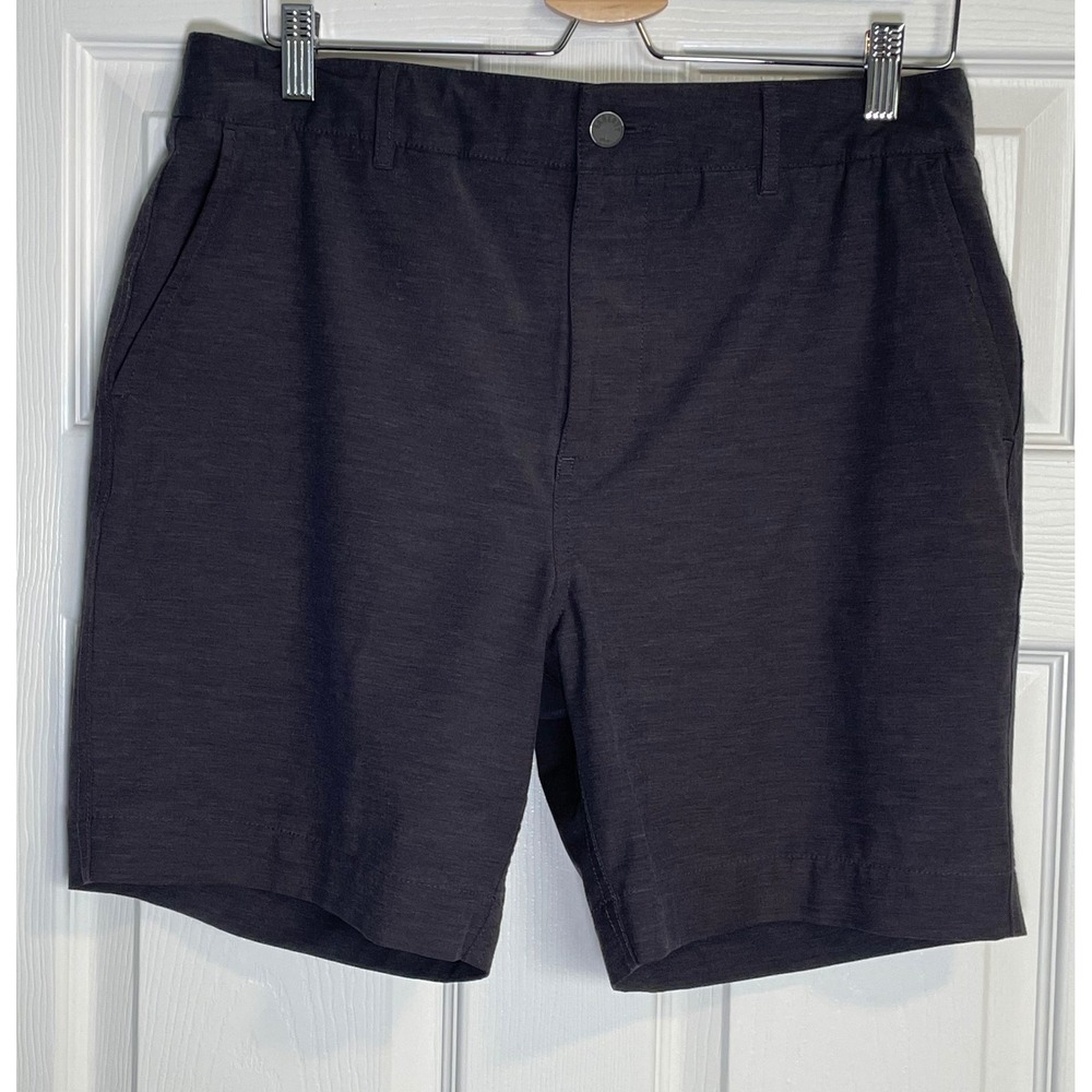 Faherty All Day Shorts Mens 32 Charcoal Gray Heather Hybrid MSC0013 Stretch